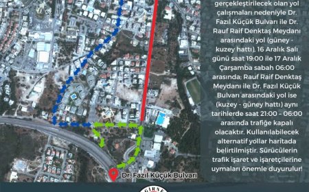 Girne – Lefkoşa yolu kısmi olarak kapatılacak