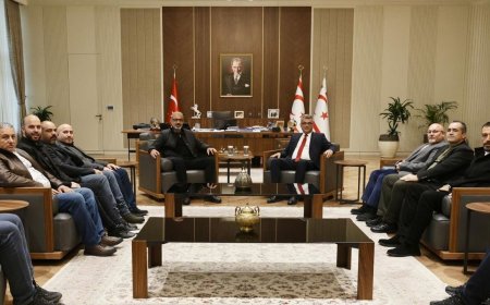 Cumhurbaşkanı Erhürman Toplu Taşımacılar Birliği'ni kabul etti