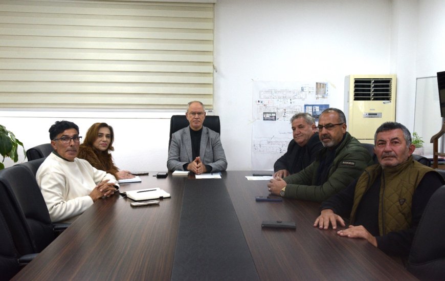 Bakan Hasipoğlu, Kıbrıs Türk İnşaat Taşeronları Birliği temsilcilerini kabul etti