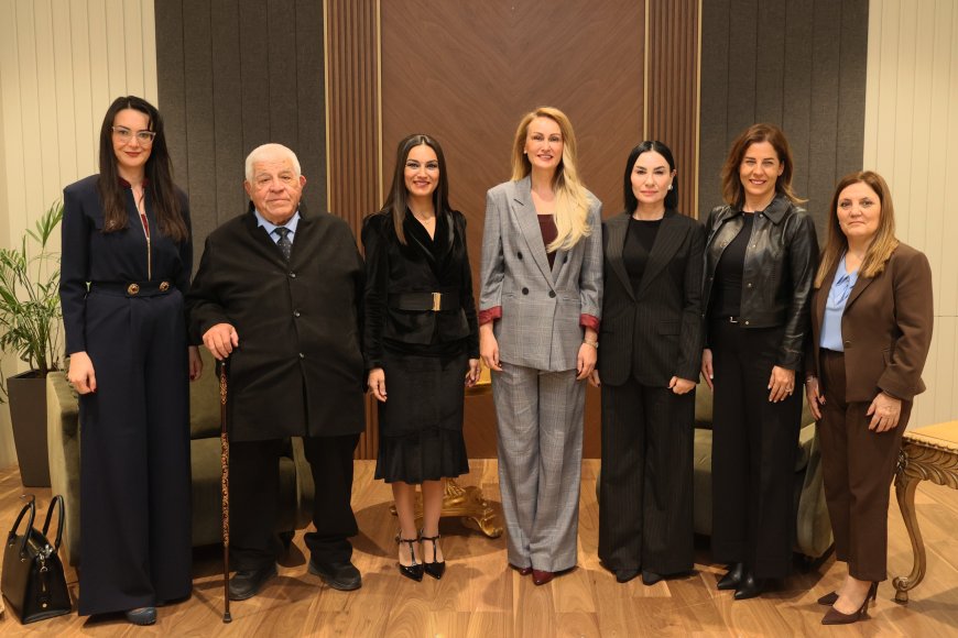 Nilden Bektaş Erhürman, DAÜ KAM başkanı ve beraberindeki heyetle görüştü