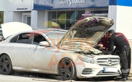 Lefkoşa’da park halindeki araçta yangın