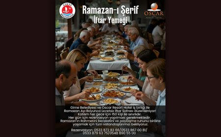 Oscar Resort ve Girne Belediyesi iş birliği: Ramazan'da her akşam ücretsiz iftar