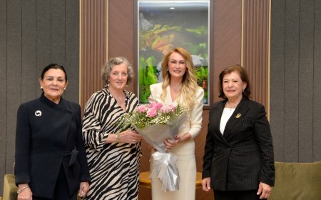 Nilden Bektaş Erhürman, Uluslararası Inner Wheel Dünya Başkanı Kay Morland ve beraberindeki heyetle görüştü