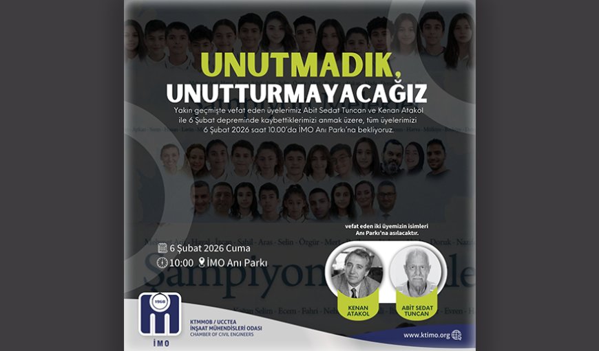 İMO, anma etkinliği düzenliyor