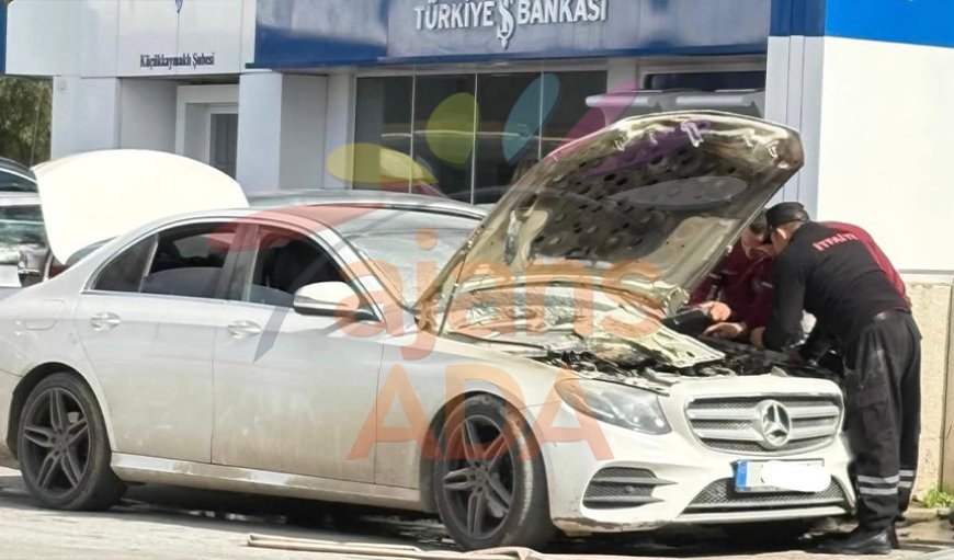 Lefkoşa’da park halindeki araçta yangın