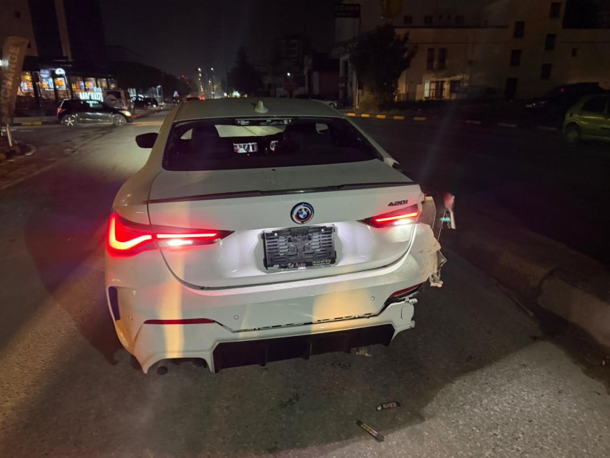 Lefkoşa’da alkollü sürücü park halindeki araca çarptı