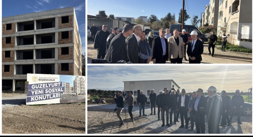 Başbakan Üstel, yapımı devam eden Güzelyurt hastanesini ziyaret etti