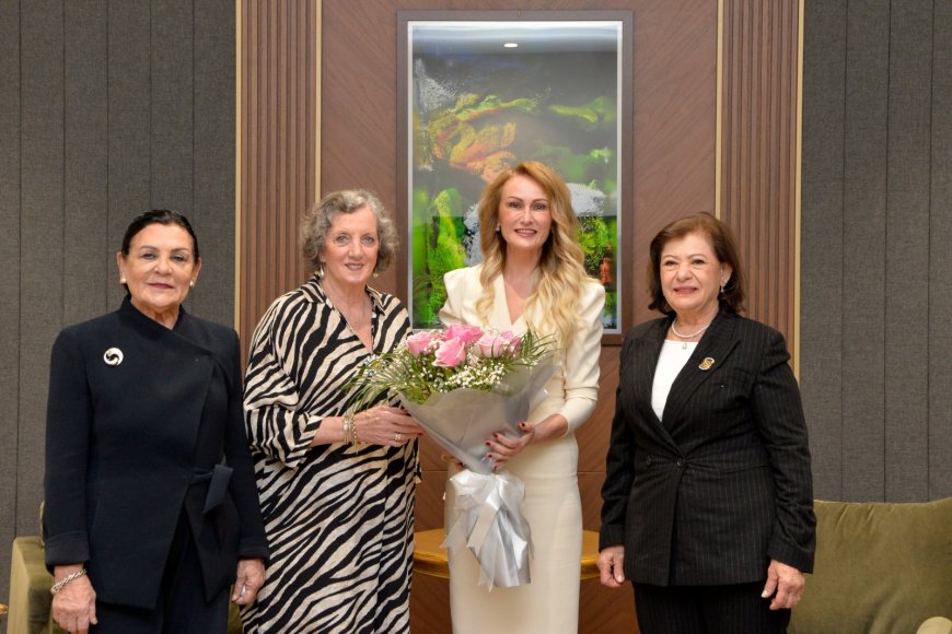 Nilden Bektaş Erhürman, Uluslararası Inner Wheel Dünya Başkanı Kay Morland ve beraberindeki heyetle görüştü