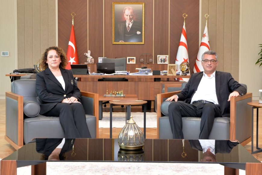 Cumhurbaşkanı Erhürman, KKTC Bakü Temsilcisi Turganer’i kabul etti
