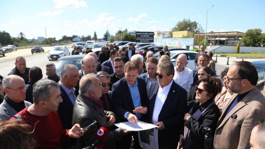 Başbakan Üstel, İskele-Boğaz Yolu proje alanında incelemelerde bulundu