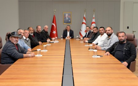 Cumhurbaşkanı Erhürman, Hayvan Üreticileri ve Yetiştiricileri Birliği üyelerini kabul etti