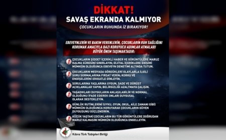 KTTB: “Savaş görüntüleri çocukların ruh sağlığını olumsuz etkileyebilir”