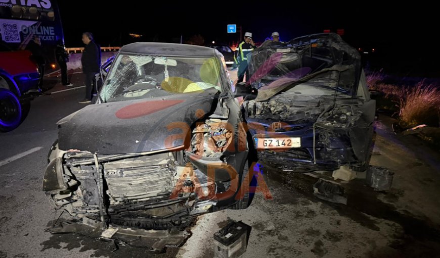 Lefkoşa’da kaza: İki sürücü ağır yaralandı