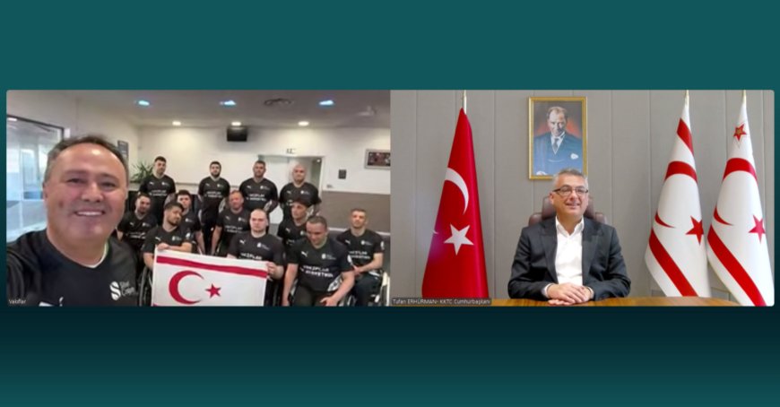 Cumhurbaşkanı Erhürman, Vakıflar Tekerlekli Sandalye Basketbol Takımı’nı kutladı